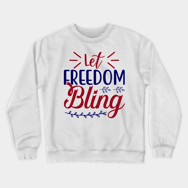 Freedom Bling Crewneck Sweatshirt by Saldi